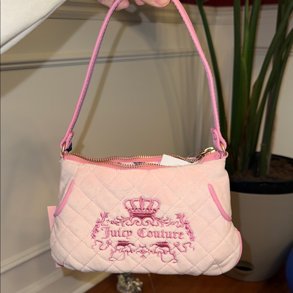 Juicy Couture Pink Quilted Shoulder Bag